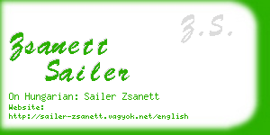 zsanett sailer business card